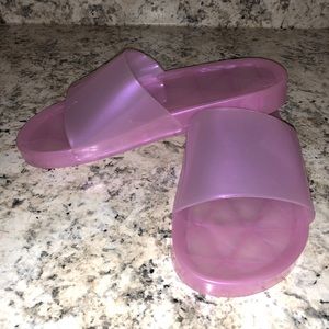 Iridescent Pink Slippers